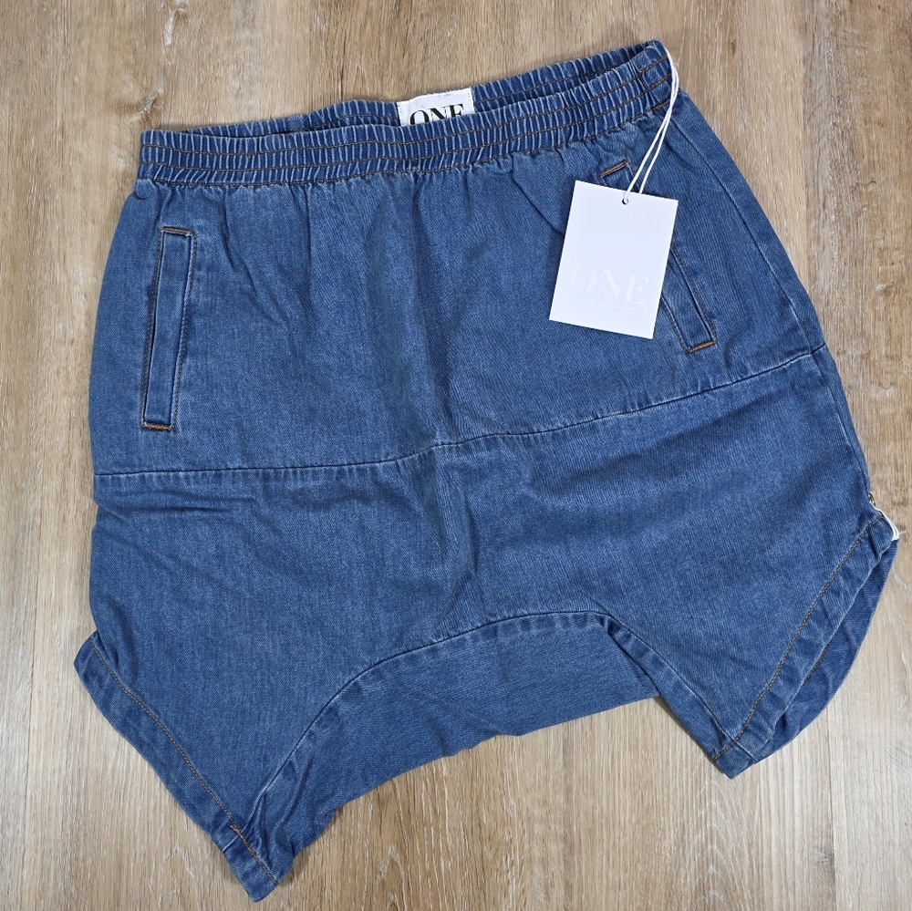 🆕️One Teaspoon Calypsos Blue Jean Shorts Unique Denim Style